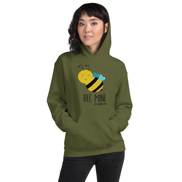 inspire Heart Bee Mine Unisex Hoodie