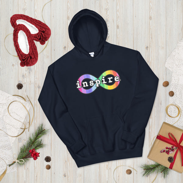 inspire Neurodiversity Awareness Rainbow Infinity Unisex Hoodie