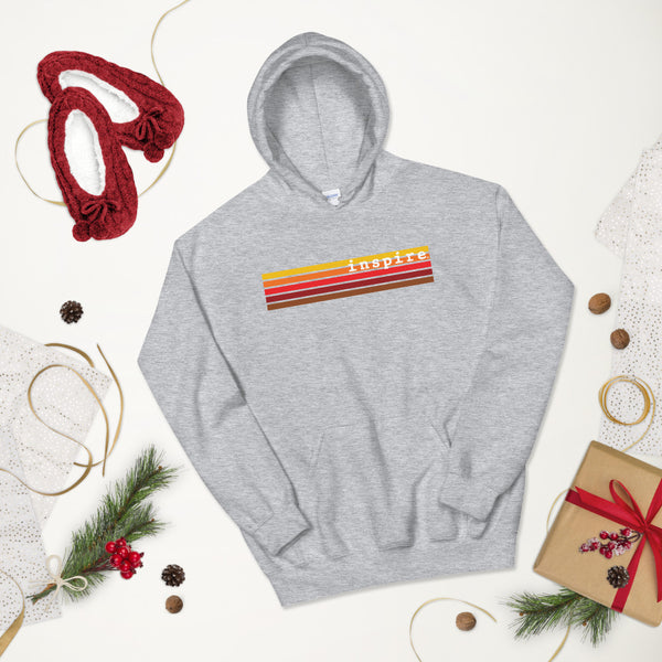 inspire Retro Stripes Unisex Hoodie