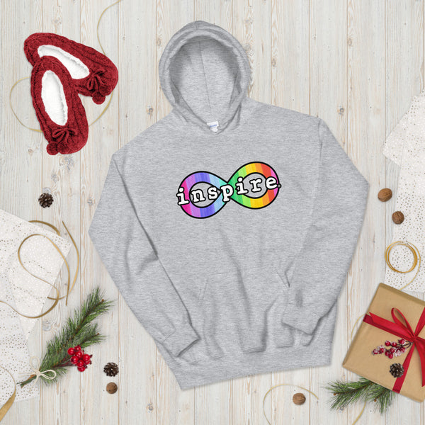 inspire Neurodiversity Awareness Rainbow Infinity Unisex Hoodie