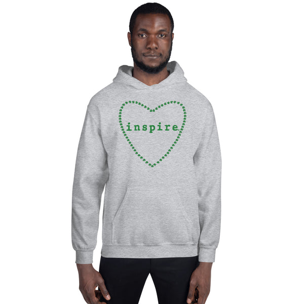 inspire Heart Shamrock Unisex Hoodie