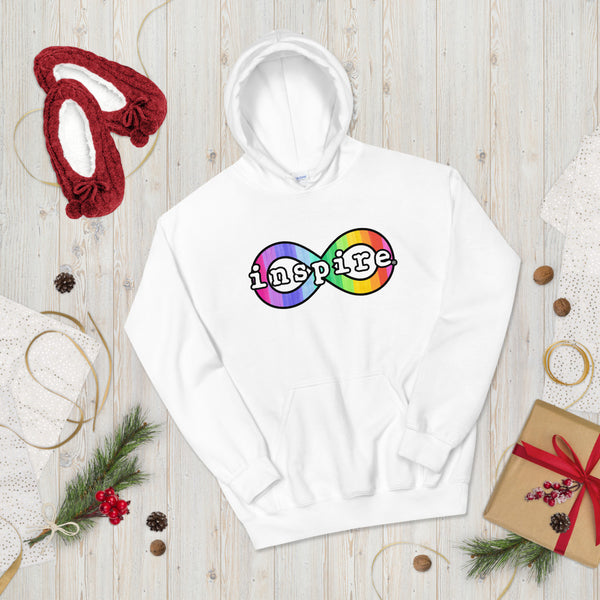 inspire Neurodiversity Awareness Rainbow Infinity Unisex Hoodie