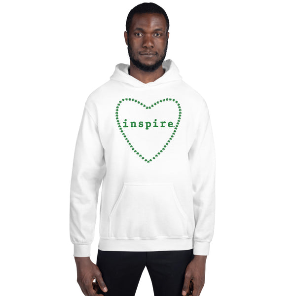 inspire Heart Shamrock Unisex Hoodie