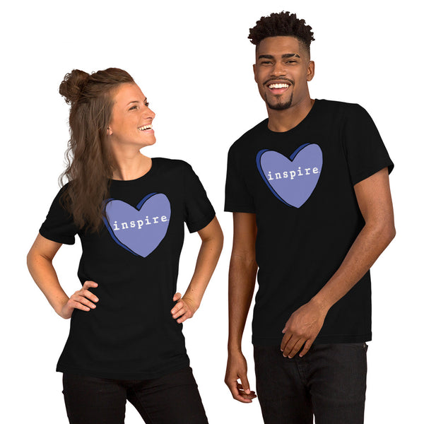 inspire Blue Candy Heart Short-Sleeve Unisex T-Shirt