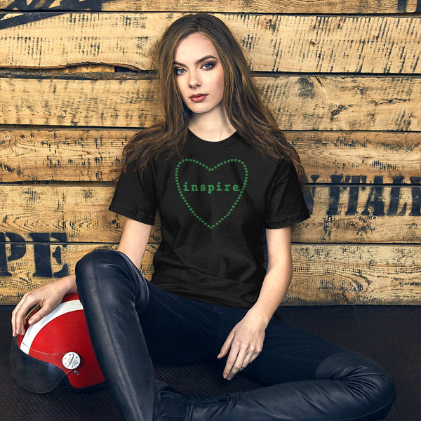 inspire Heart Shamrock Short-Sleeve Unisex T-Shirt