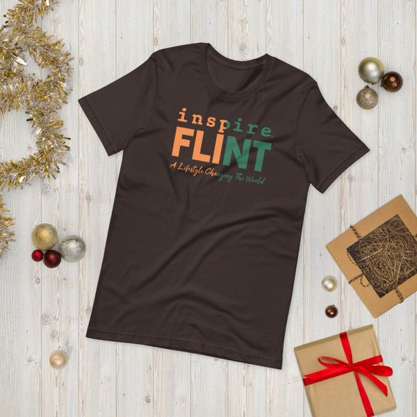 inspire Flint Green and Orange Short-Sleeve Unisex T-Shirt