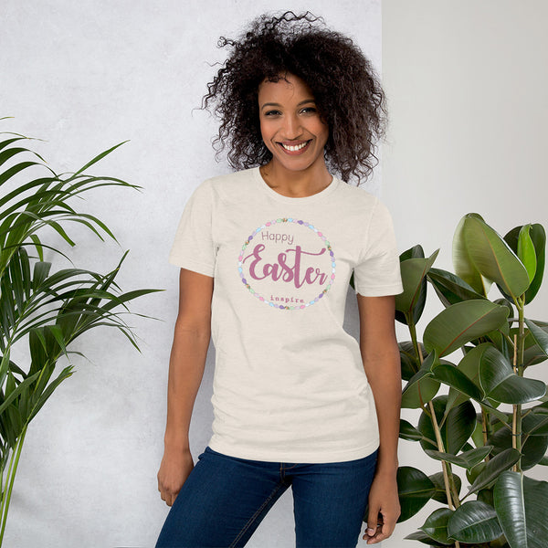 inspire Happy Easter Short-Sleeve Unisex T-Shirt