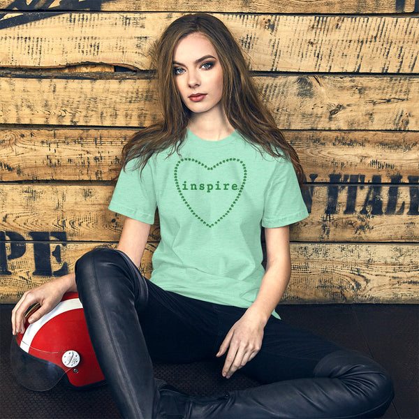 inspire Heart Shamrock Short-Sleeve Unisex T-Shirt