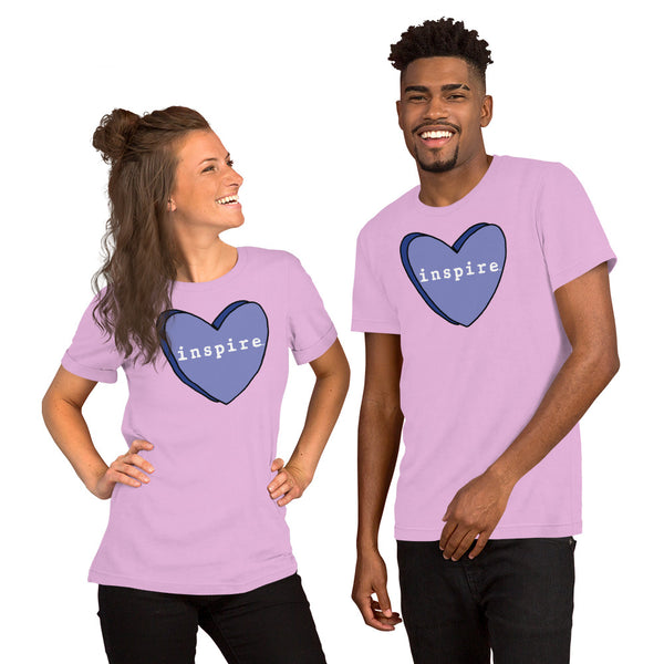 inspire Blue Candy Heart Short-Sleeve Unisex T-Shirt