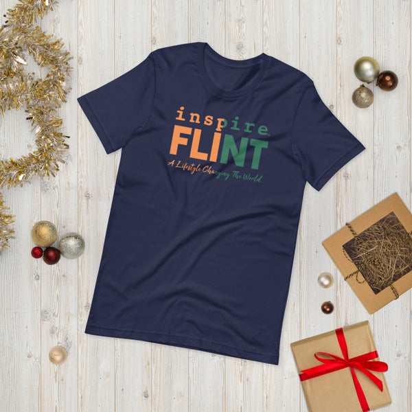 inspire Flint Green and Orange Short-Sleeve Unisex T-Shirt