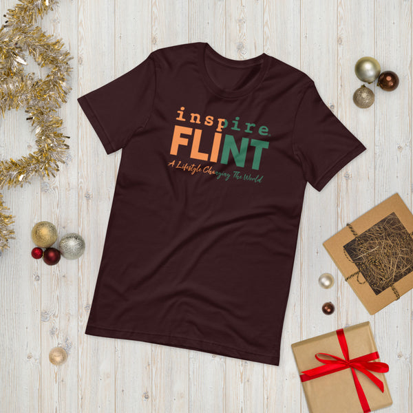 inspire Flint Green and Orange Short-Sleeve Unisex T-Shirt