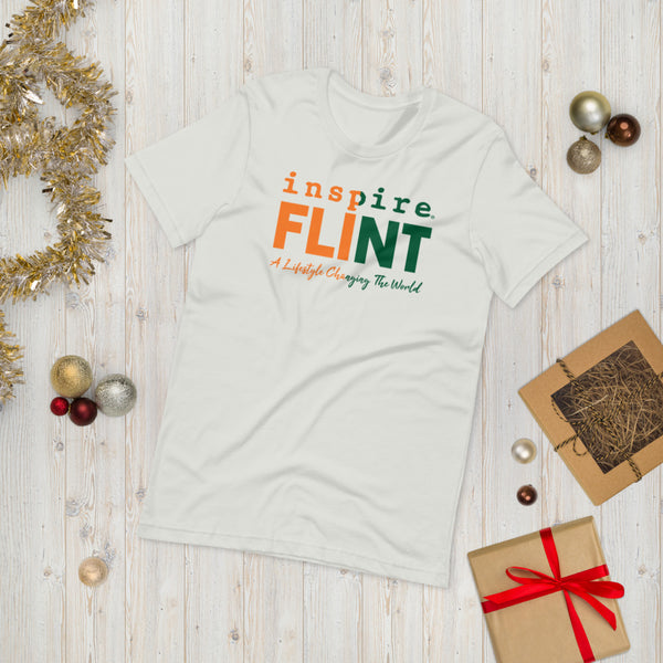 inspire Flint Green and Orange Short-Sleeve Unisex T-Shirt