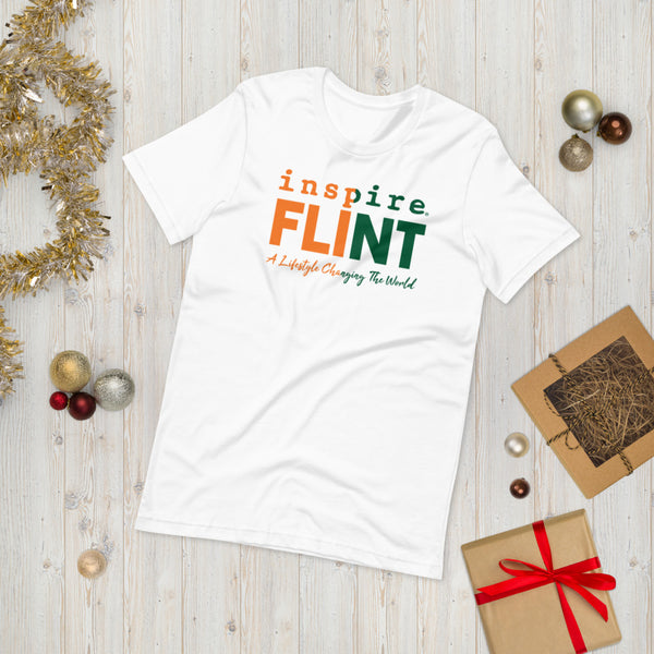 inspire Flint Green and Orange Short-Sleeve Unisex T-Shirt