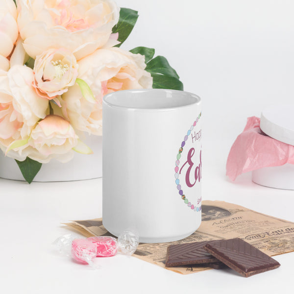 inspire Happy Easter White glossy mug