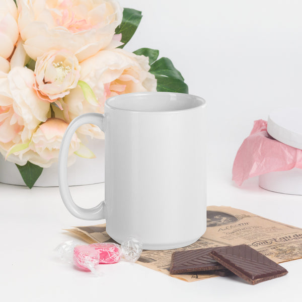 inspire Happy Easter White glossy mug