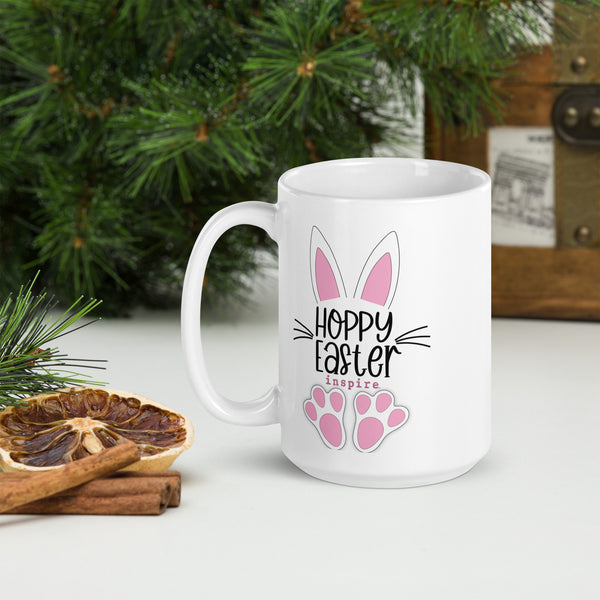 inspire Hoppy Easter White glossy mug
