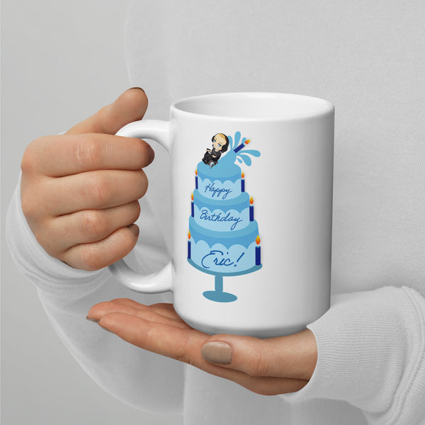 inspire Eric 's Birthday White glossy mug