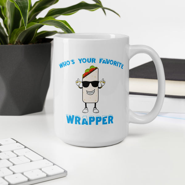 inspire Who Is Your Wrapper White glossy mug