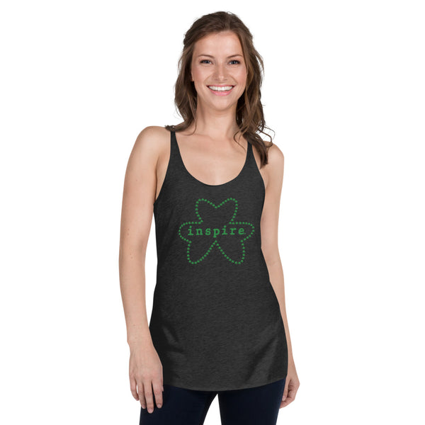 inspire Shamrock Outline Women's Racerback Tank