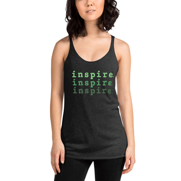 inspire Tri Green Women's Racerback Tank