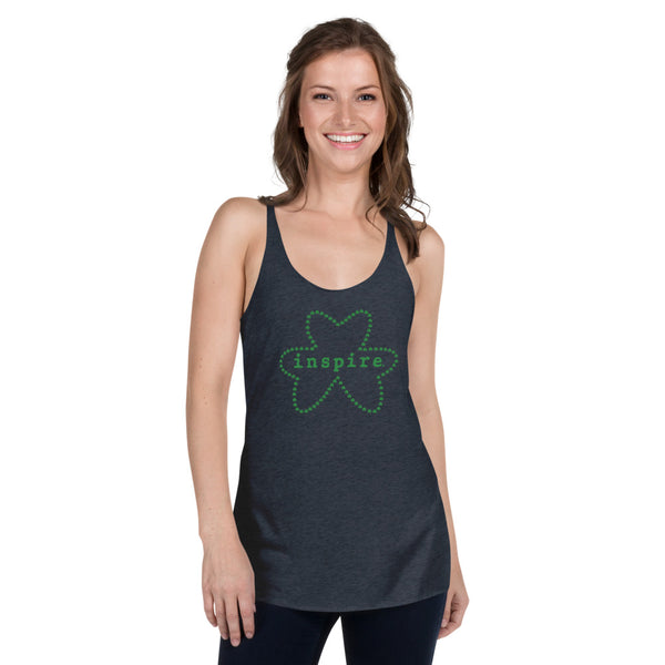 inspire Shamrock Outline Women's Racerback Tank