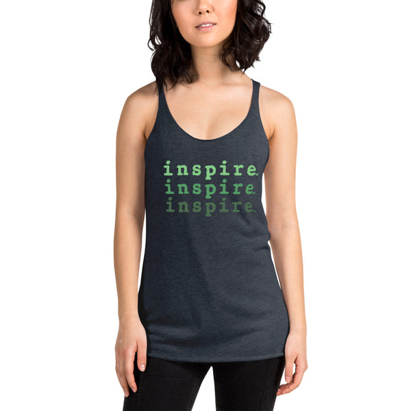 inspire Tri Green Women's Racerback Tank