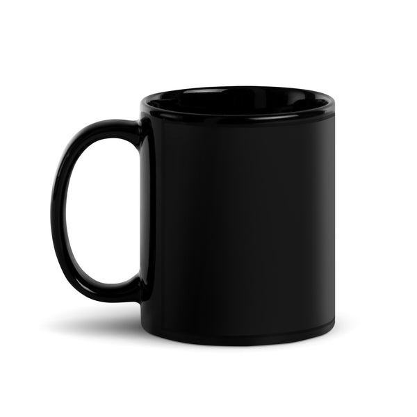 inspire Live Life In Full Bloom Black Glossy Mug