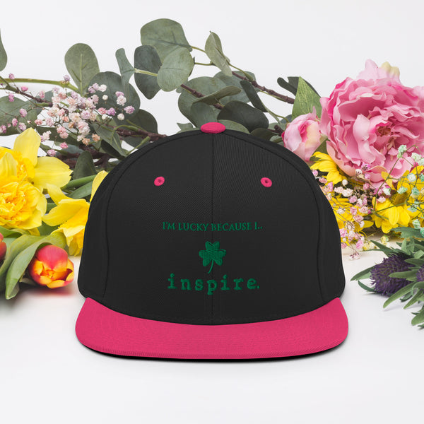 I'm Lucky Because I inspire Snapback Hat