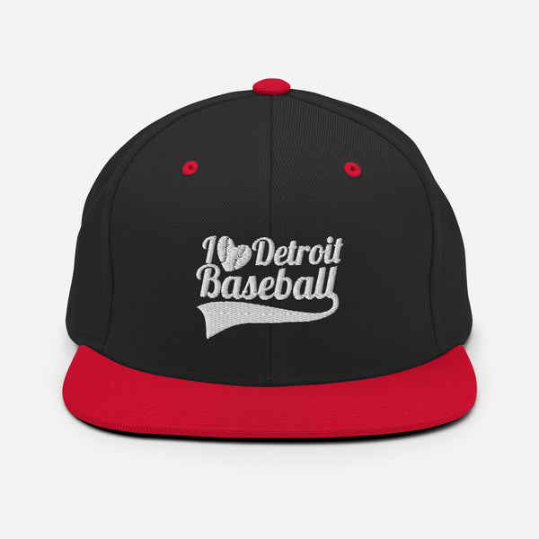 I Heart Detroit Baseball Snapback Hat