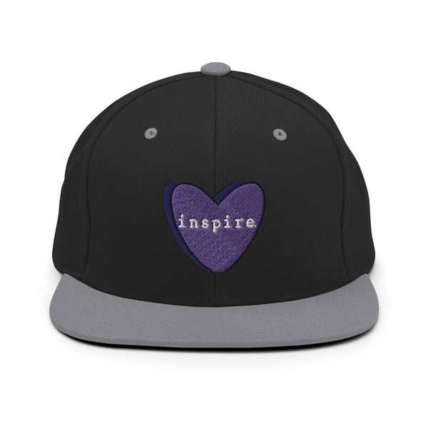 inspire Purple Heart Snapback Hat