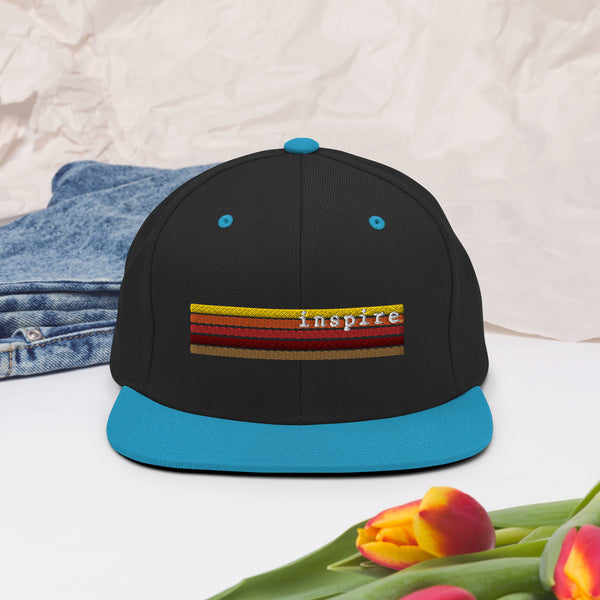 inspire Retro Stripes Snapback Hat
