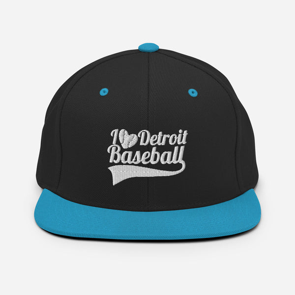 I Heart Detroit Baseball Snapback Hat