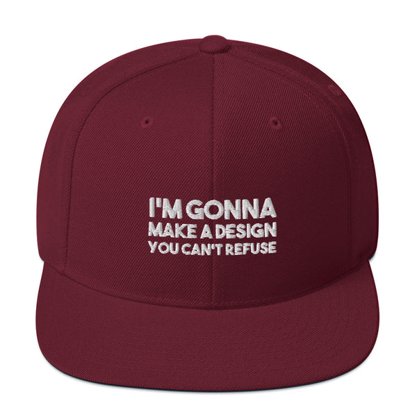 Mobster Design Snapback Hat