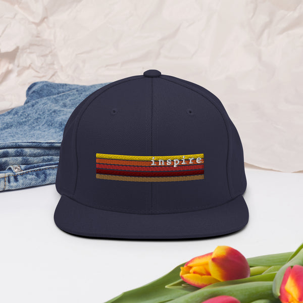 inspire Retro Stripes Snapback Hat