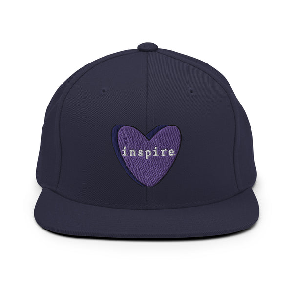inspire Purple Heart Snapback Hat