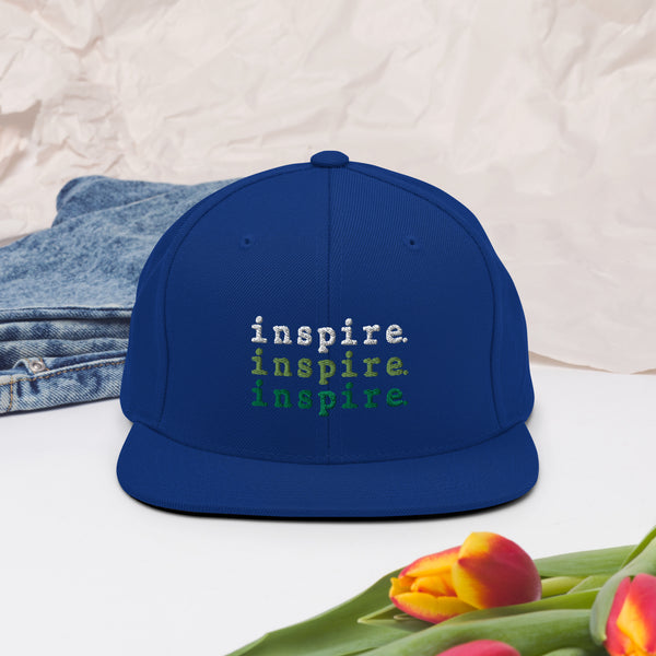 inspire Tri Green Snapback Hat
