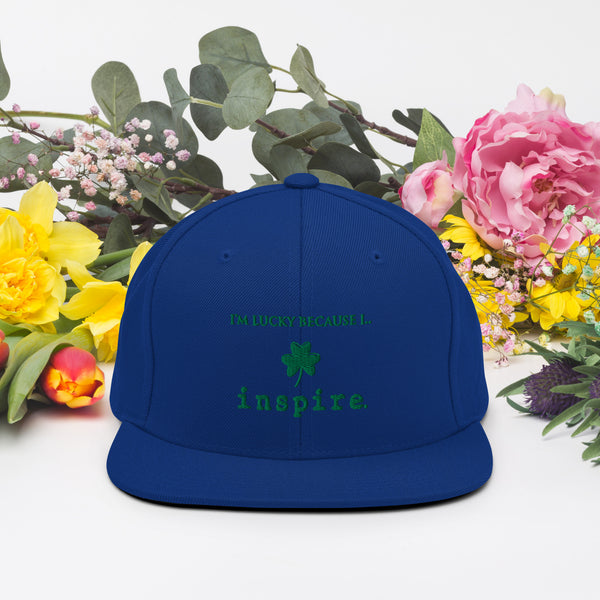 I'm Lucky Because I inspire Snapback Hat