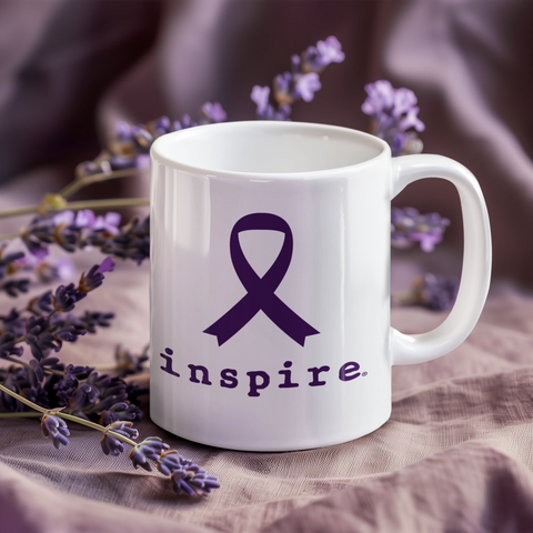 inspire Alzheimer's Awareness White glossy mug