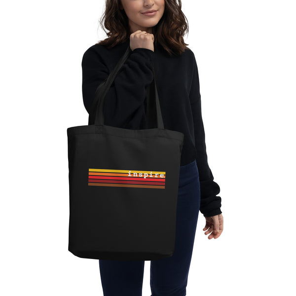 inspire Retro Stripes Eco Tote Bag