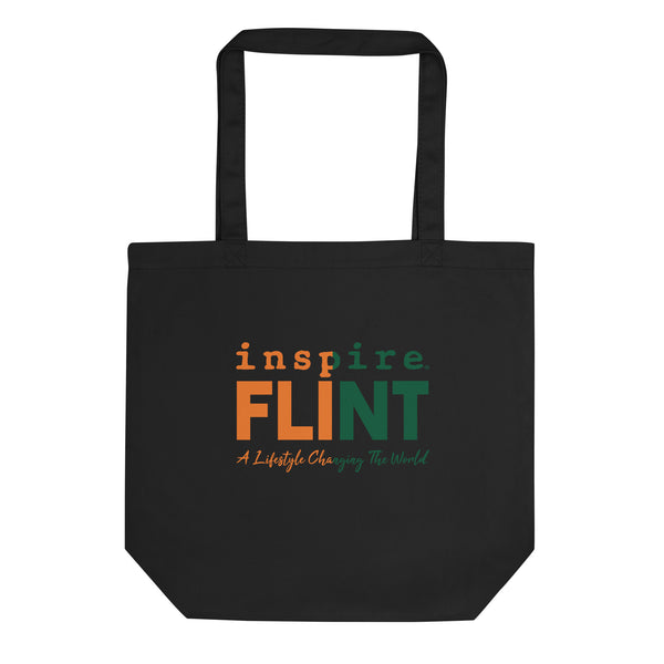 inspire Flint Green and Orange Eco Tote Bag