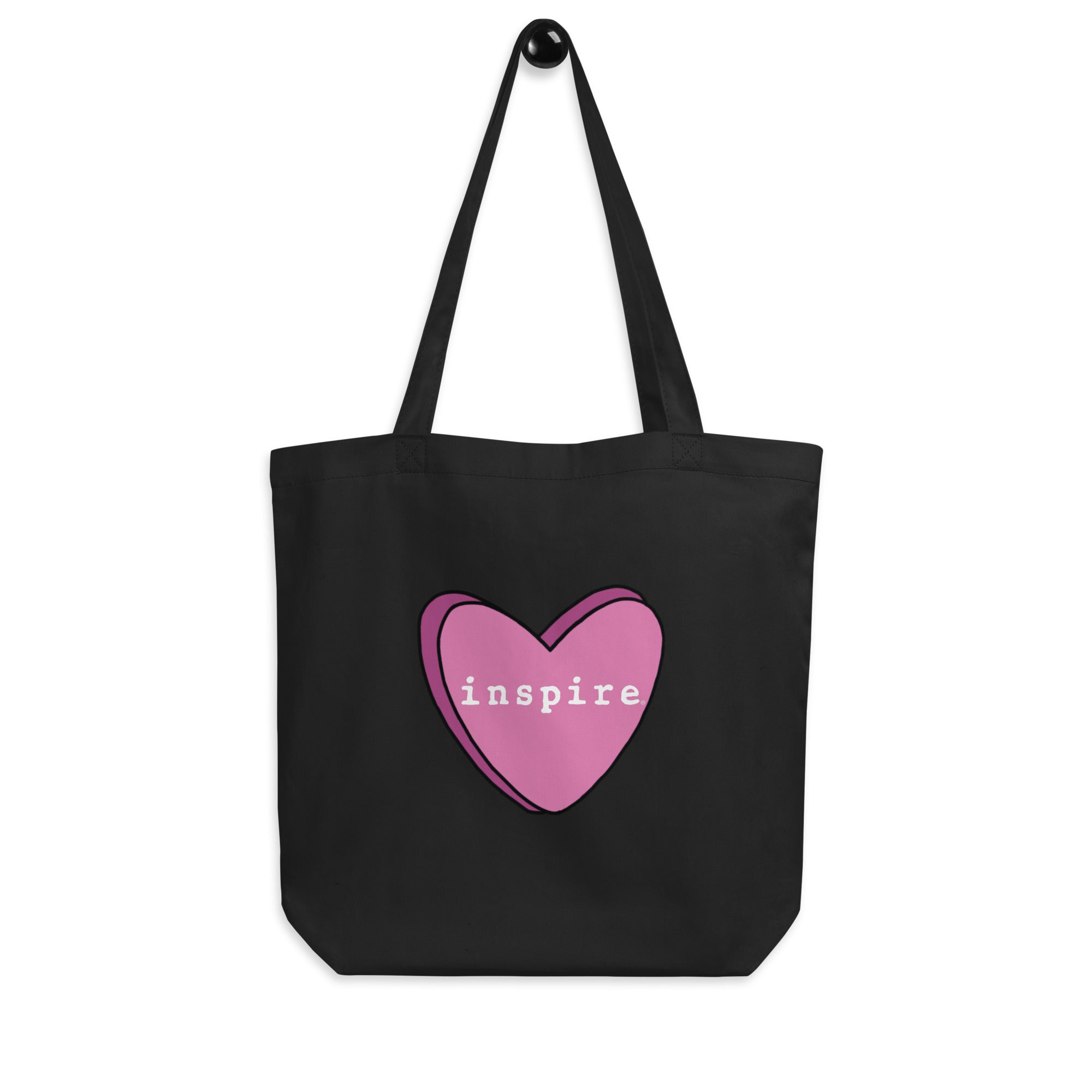 inspire Pink Heart Eco Tote Bag