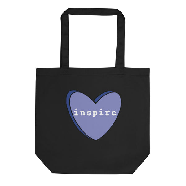 inspire Blue Heart Eco Tote Bag