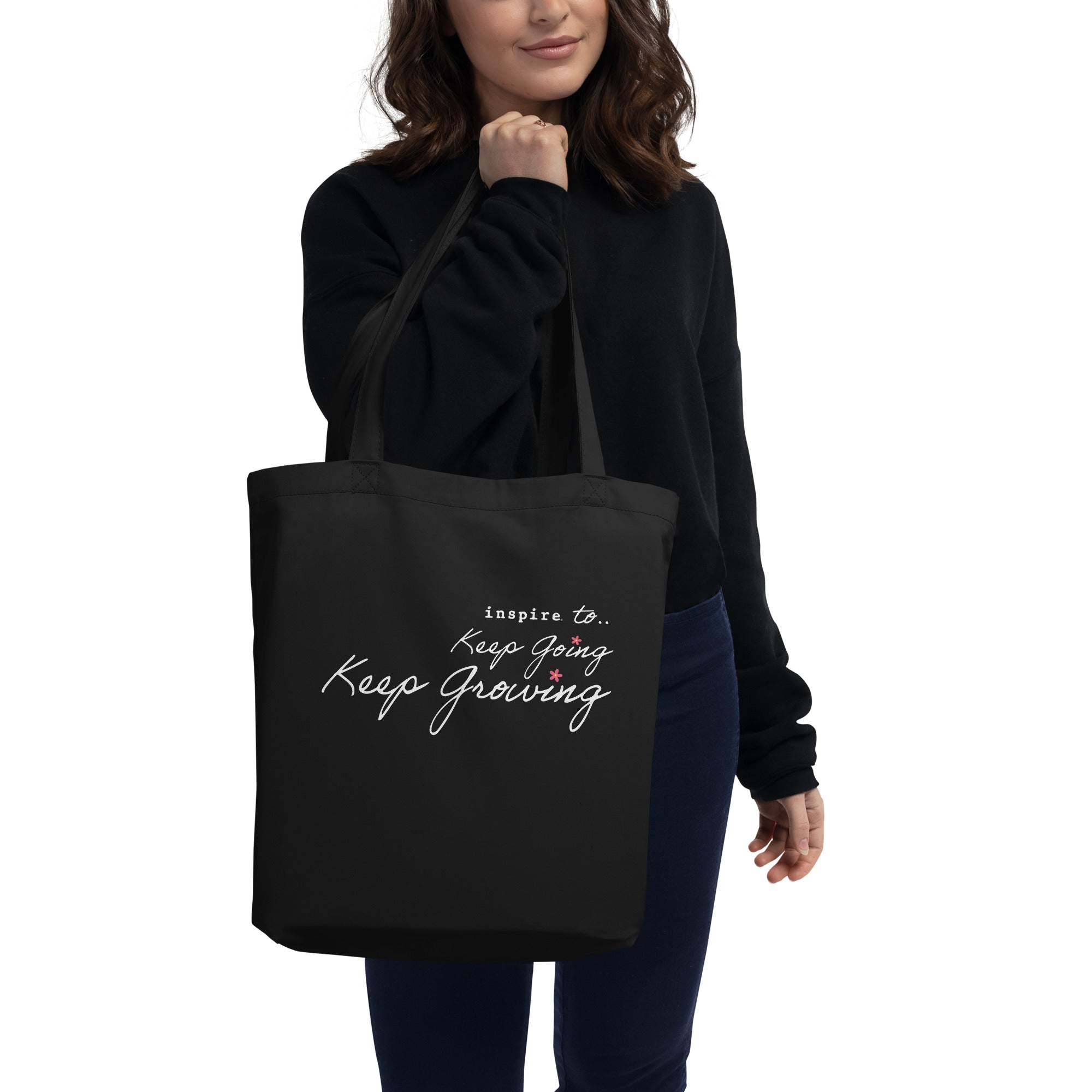 inspire to Keep Going, Keep Growing Eco Tote Bag