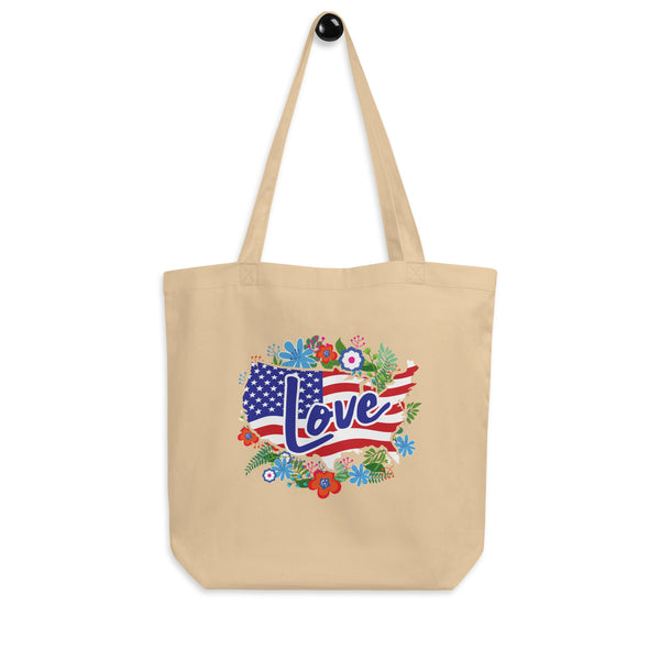 Floral America  Eco Tote Bag