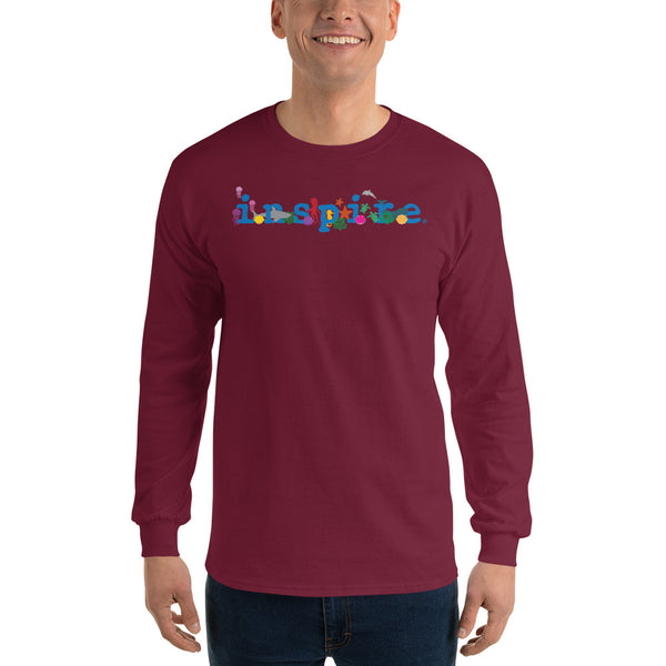 inspire Ocean Theme Men’s Long Sleeve Shirt