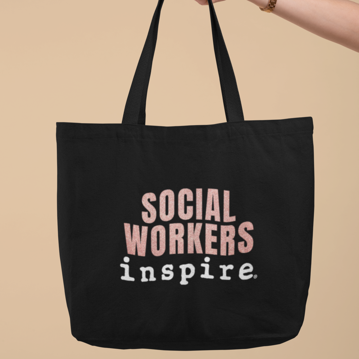 Social Worker Chick Tote Bag – Reusable Natural Canvas Shopper, Perfect For Work, Groceries & Gifts