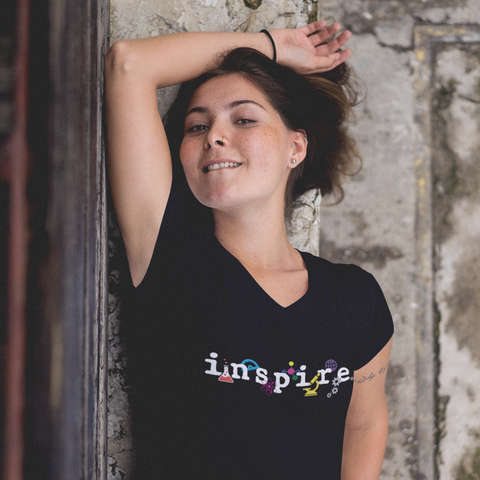 inspire STEM Women’s recycled v-neck t-shirt