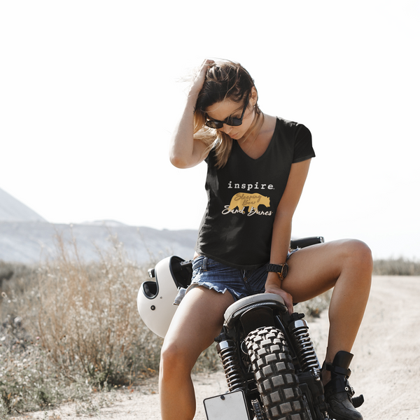 inspire Sand Dunes Women’s recycled v-neck t-shirt
