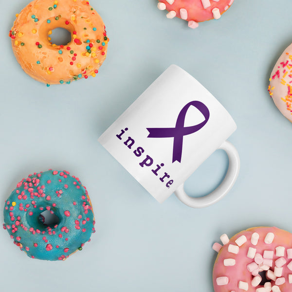 inspire Alzheimer's Awareness White glossy mug