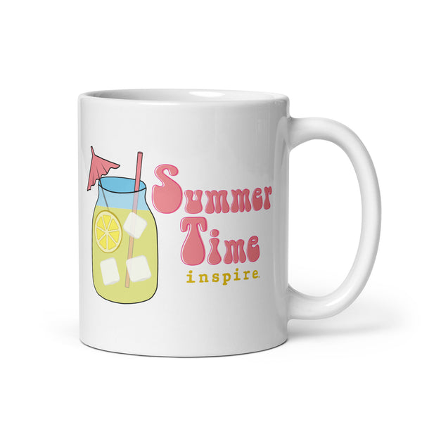 inspire Lemonade Summertime White glossy mug